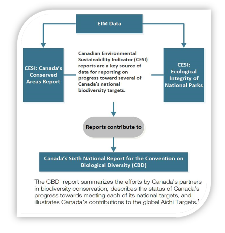 Figure 6: The EIM Program's contributions towards national and international targets