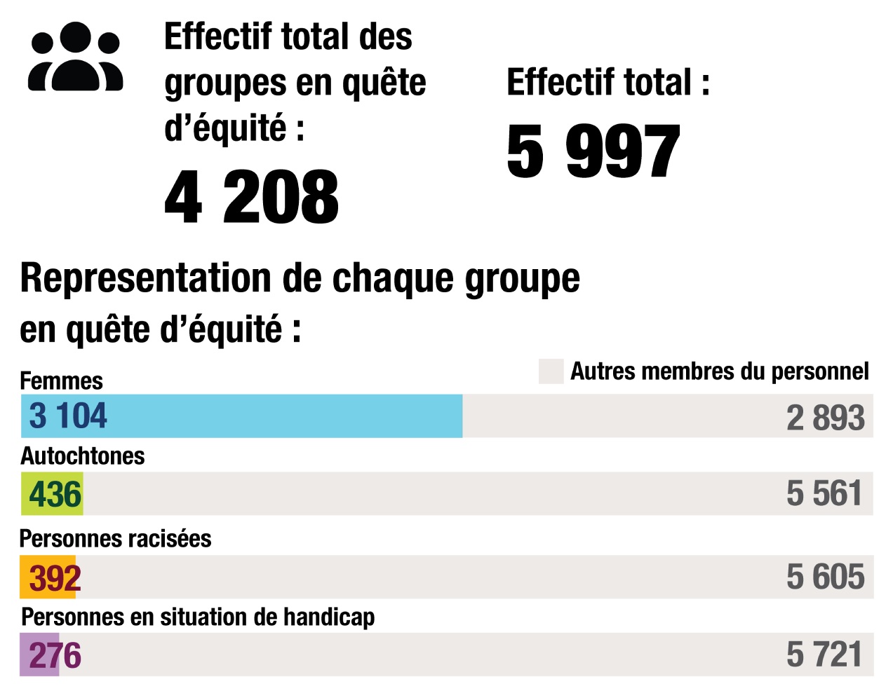Figure 2 : Représentation de l’effectif - version textuelle suit.