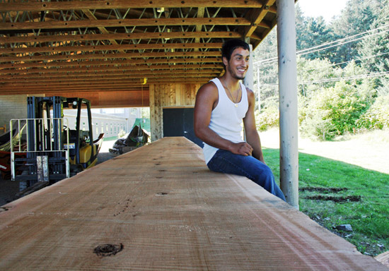 The milled log was moved the Haida Heritage Centre carving shed where carving will continue until July 2013