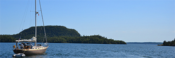 A sailboat on Lake Superior.