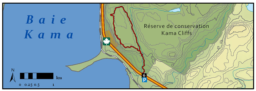 Carte de Kama Cliffs