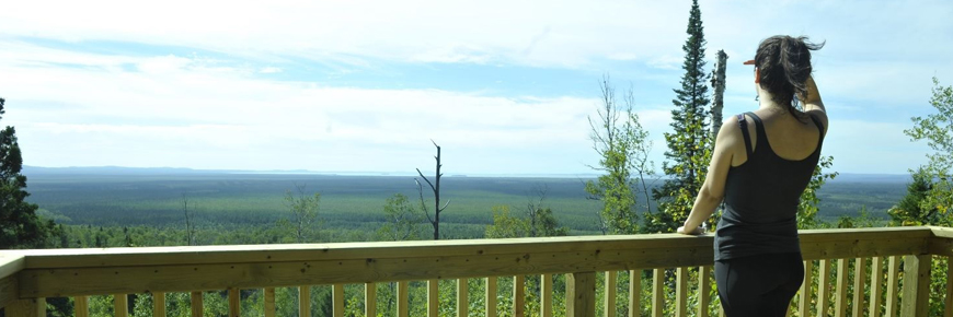 A person at a lookout.