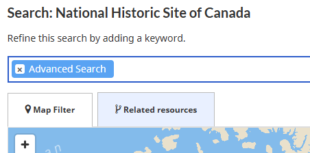 An example of the search bar function of the DFHD search tool, a description follows in the image caption.