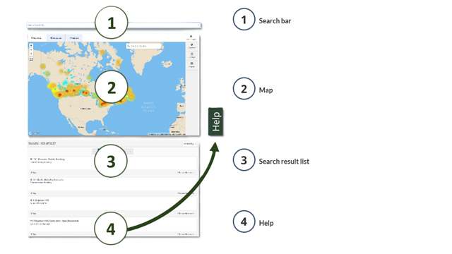 The search tool pop-up window, a text description follows.
