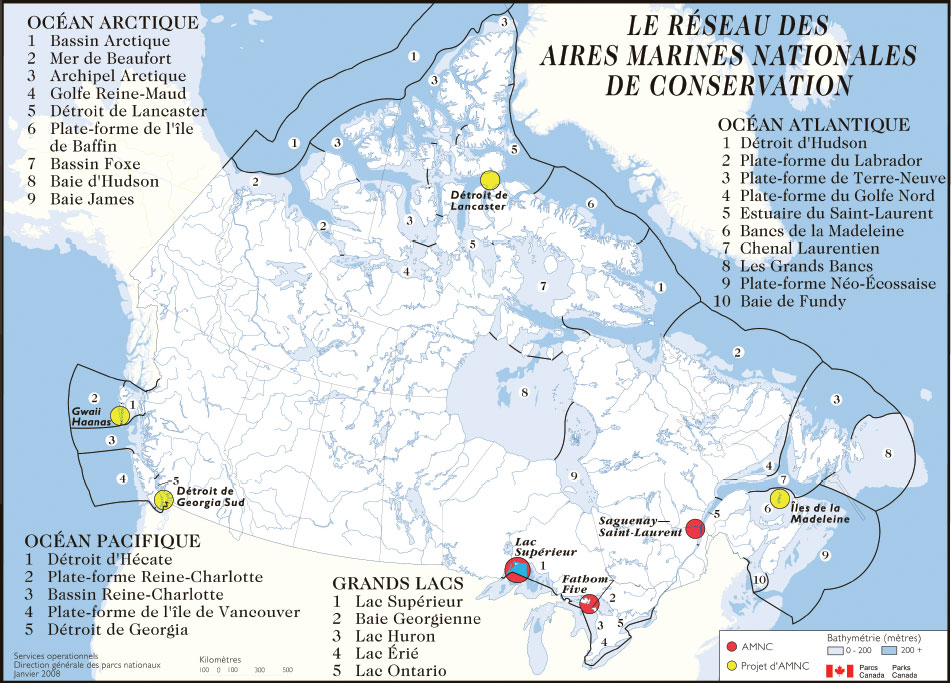 Réseau des aires marines nationales de conservation du Canada