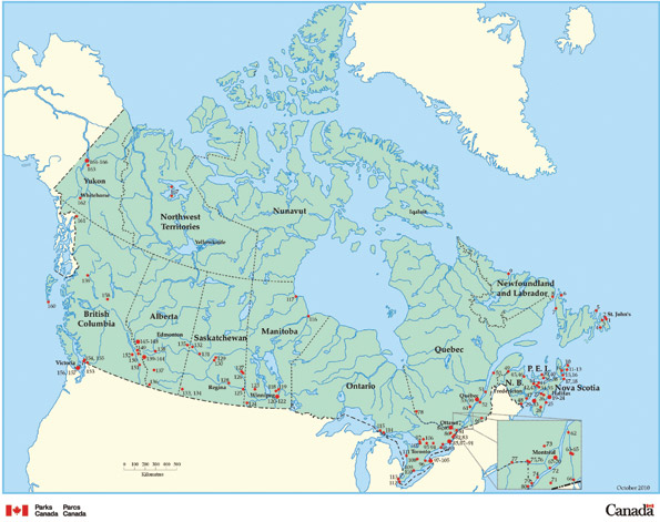 Figure 2 presents the National Historic Sites of Canada System Plan