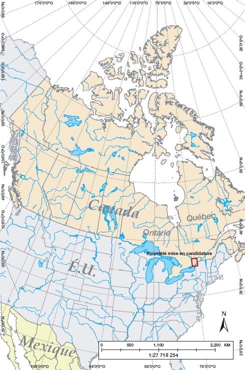 Amérique du Nord - Carte contextuelle