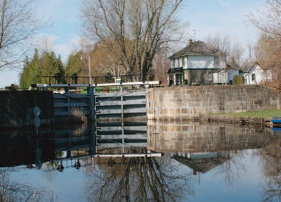 The lock and buildings