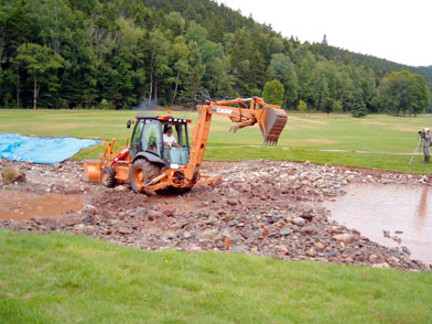 Backhoe at Fundy National Park of Canada.