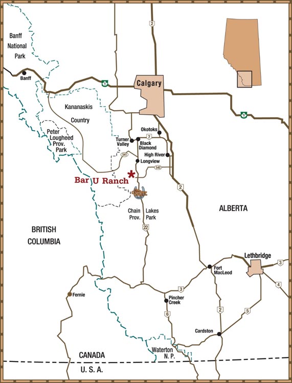 Regional setting of Bar U Ranch - thumbnail