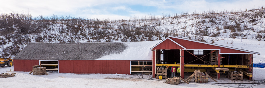 The Implement Shed at Bar U Ranch National Historic Site