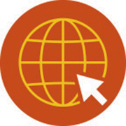 Icon depicting a globe and mouse cursor