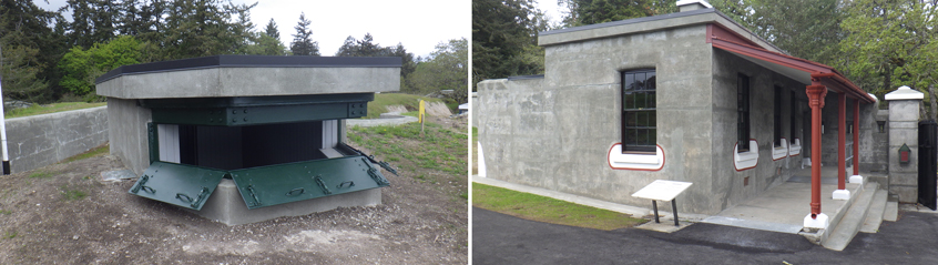 Poste de commandement des projecteurs, Batterie supérieure. / Poste de garde de la batterie supérieure. 