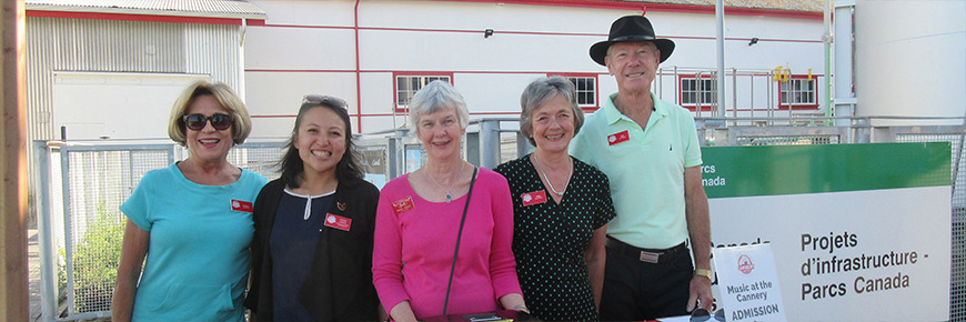 Volunteers at Music at the Cannery