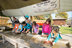 Children panning for gold