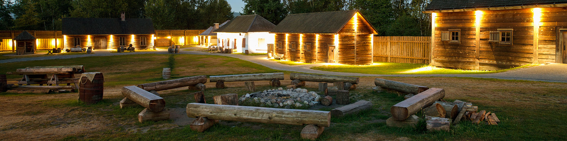 Night lighting of Fort Langley