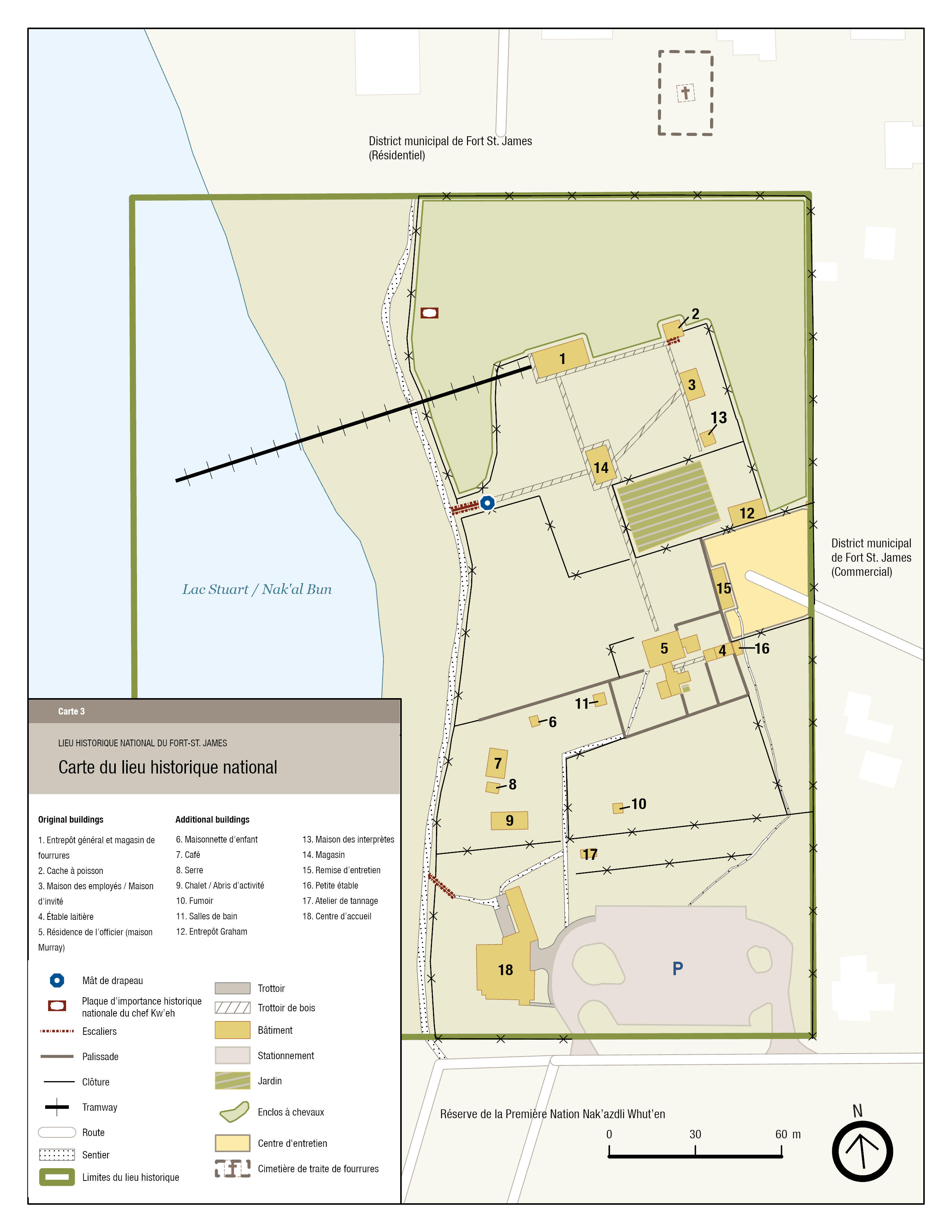 Map showing Fort St. James National Historic Site: