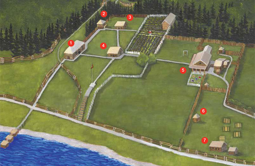 Carte du lieu historique national du Fort-St. James