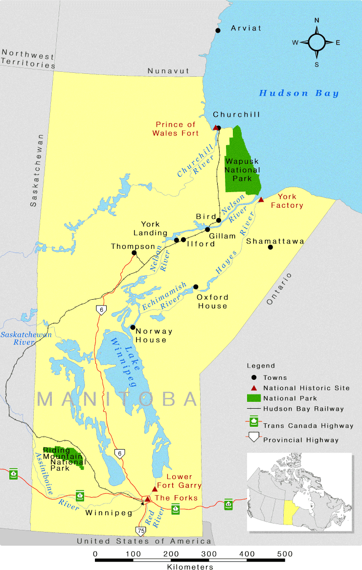 Map of Manitoba