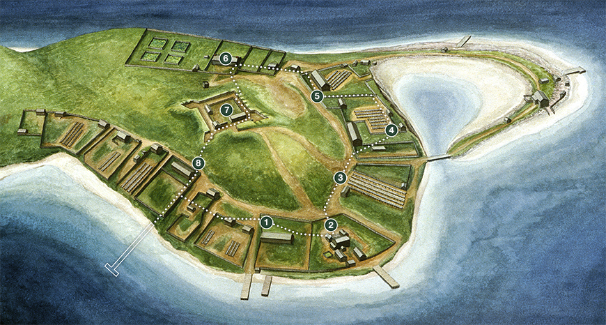 Grassy Island - illustrated map