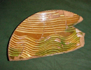 Anglo-American coarse earthenware dish with a slipped decoration