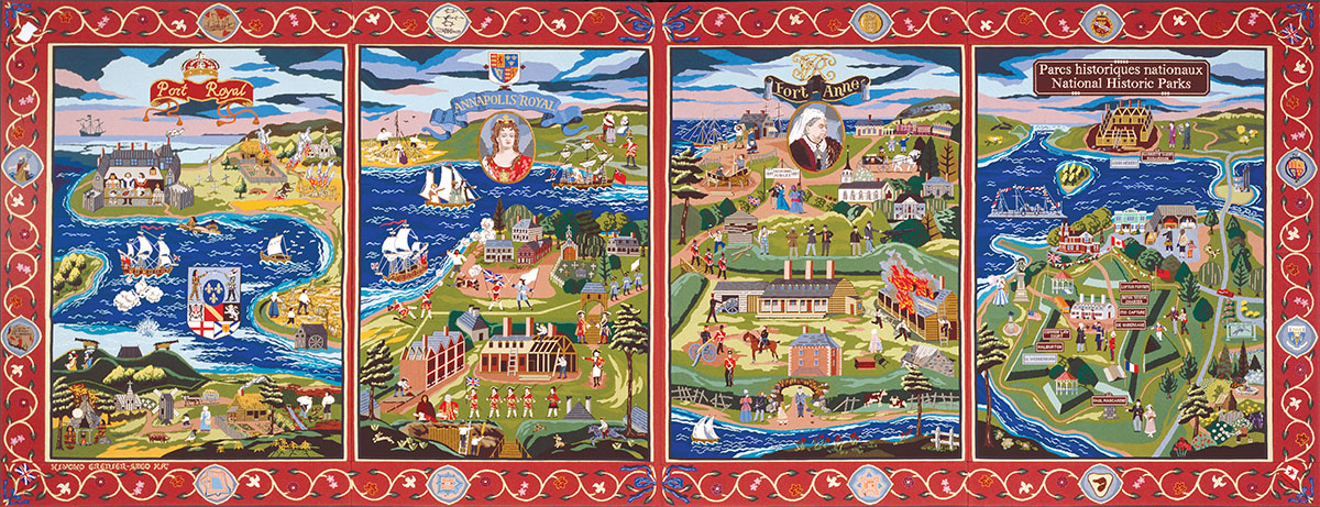 The Fort Anne Heritage Tapestry is a large wall tapestry.