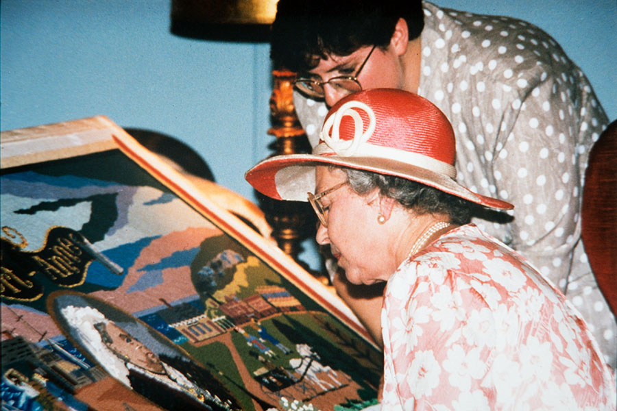 Queen Elizabeth II and Pat Lunnon, August 15, 1994