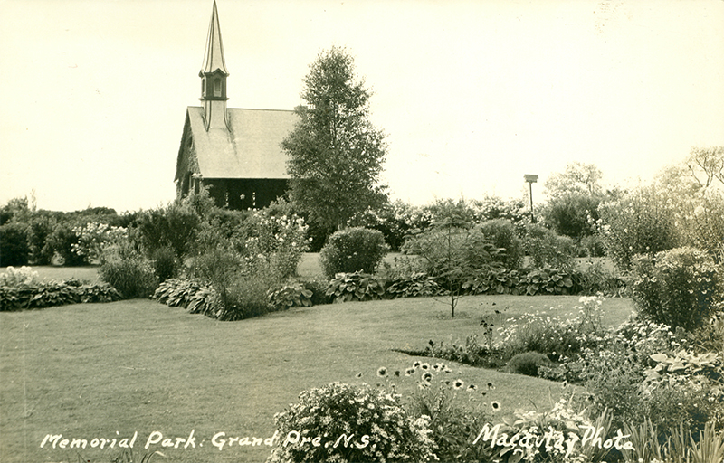 Historic photo of the Memorial Church in the Victorian Garden