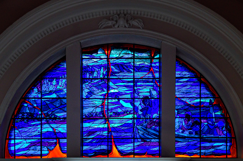 Stained glass window artwork