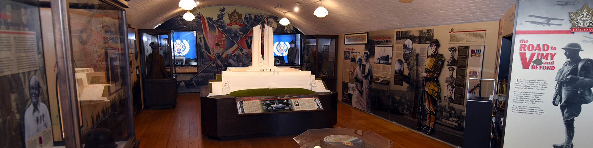 A replica model of the Vimy Memorial called “The Road to Vimy and Beyond” on display inside the Army Museum at Halifax Citadel National Historic Site. 