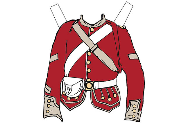 Drawing of a red jacket.