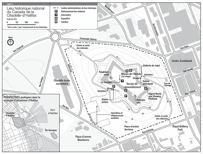 Carte 2 : Lieu historique national du Canada de la Citadelle-d’Halifax 