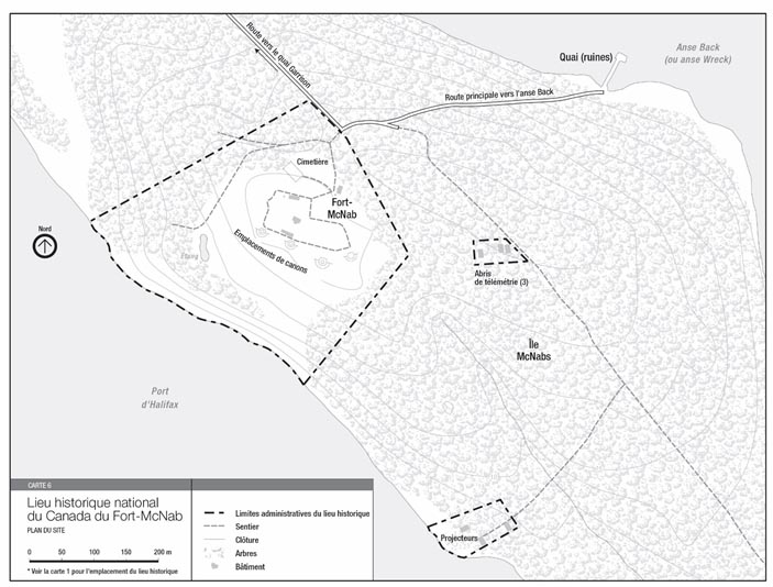 Carte 6 : Lieu historique national du Canada du Fort-McNab