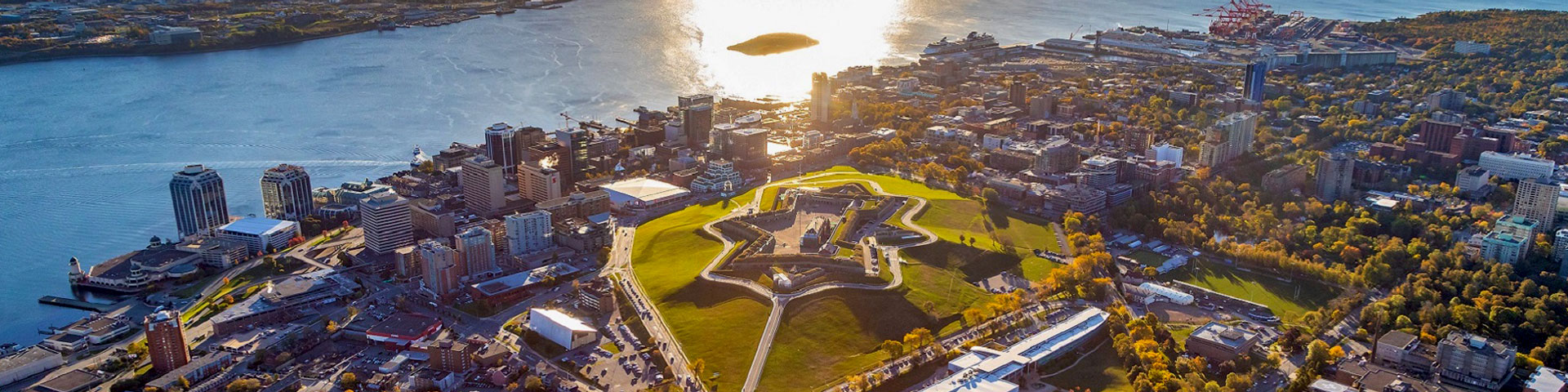 Aerial photo of the Halifax Citadel. 