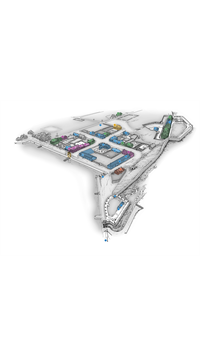 Site map of the Fortress of Louisbourg National Historic Site.