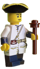 Lego carpenter figure carrying a saw and piece of wood.