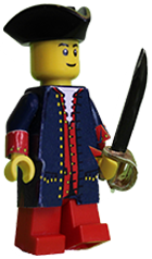 Lego carpenter figure carrying a saw and piece of wood.