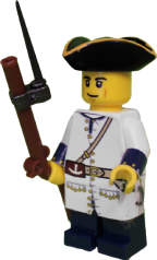  Lego soldier figure with bayonet.