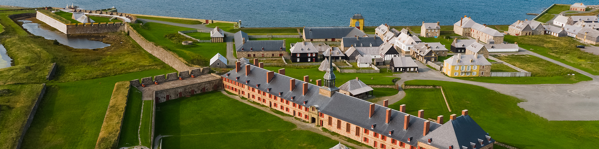 An ariel view of the Fortress of Louisbourg.