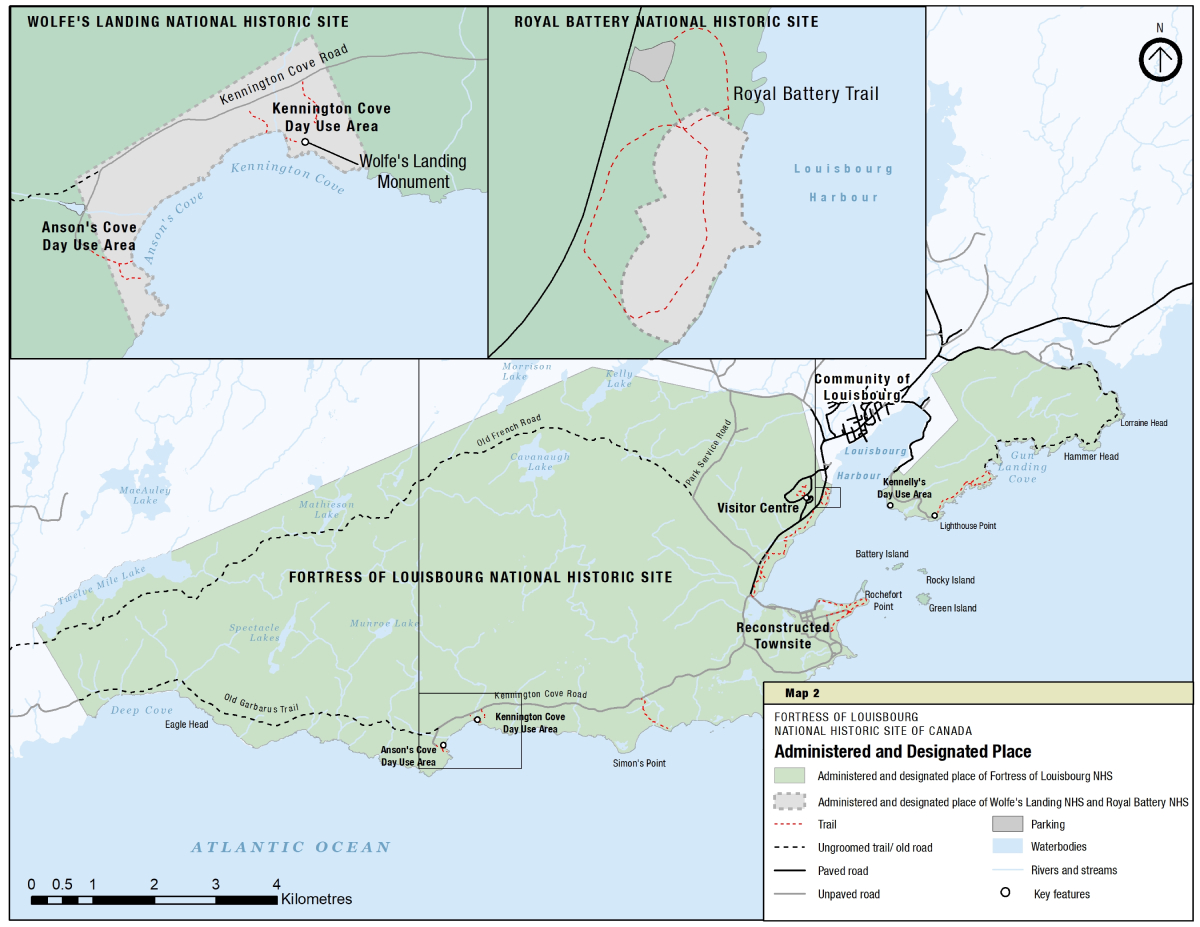 Map 2: Administered and designated place - Text description follows