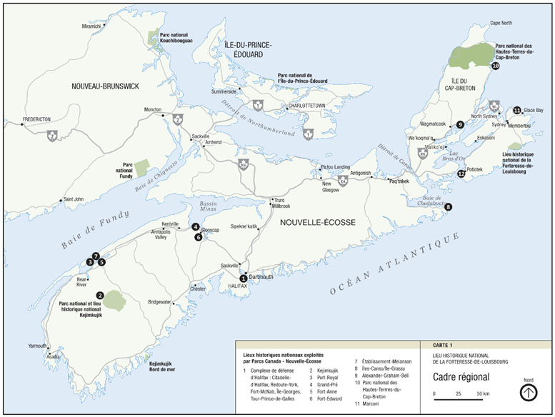 Carte 1 : Cadre régional - version textuelle suit