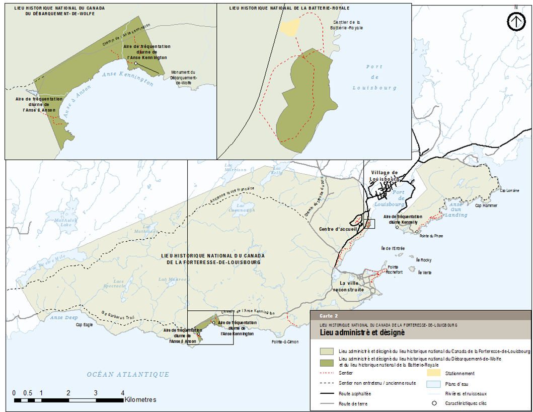 Carte 2 : Lieu administré et désigné - Version textuelle suit