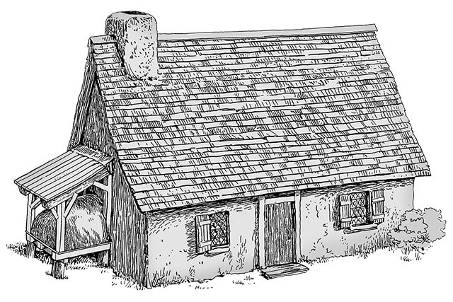 Drawing of a house.