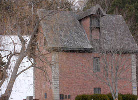 A replica of Poutrincourt’s gristmill lies near the original site 