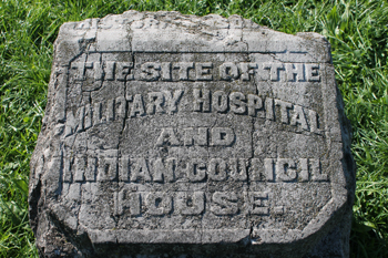 Stone Indian Council House sign