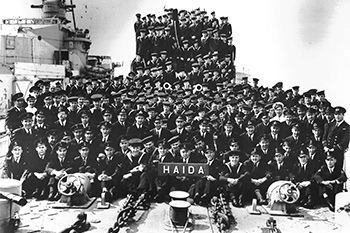 HMCS Haida original commissioning crew, 1943