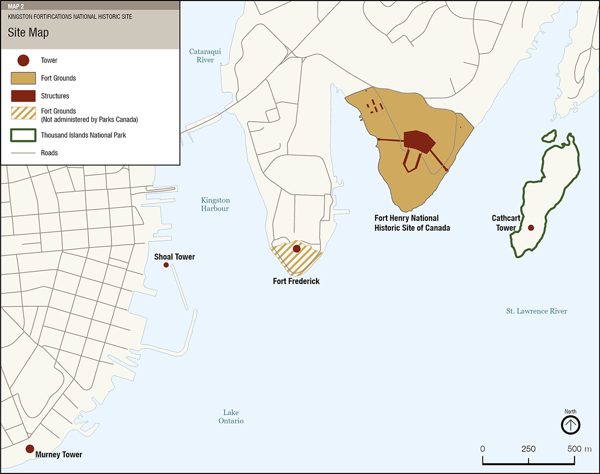 Map 2 - This map shows a site plan of the Kingston Fortifications National Historic Site