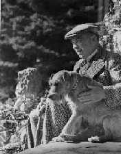 King and his dog Pat at Kingsmere