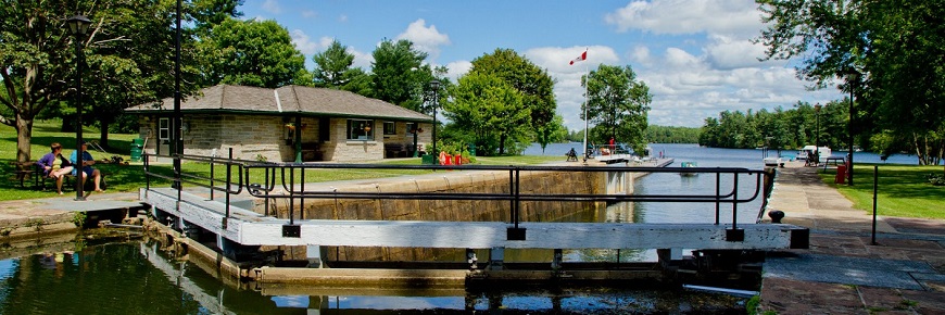 Vue du poste d'éclusage de Newboro