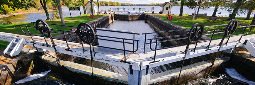 Rideau Canal lock chamber.